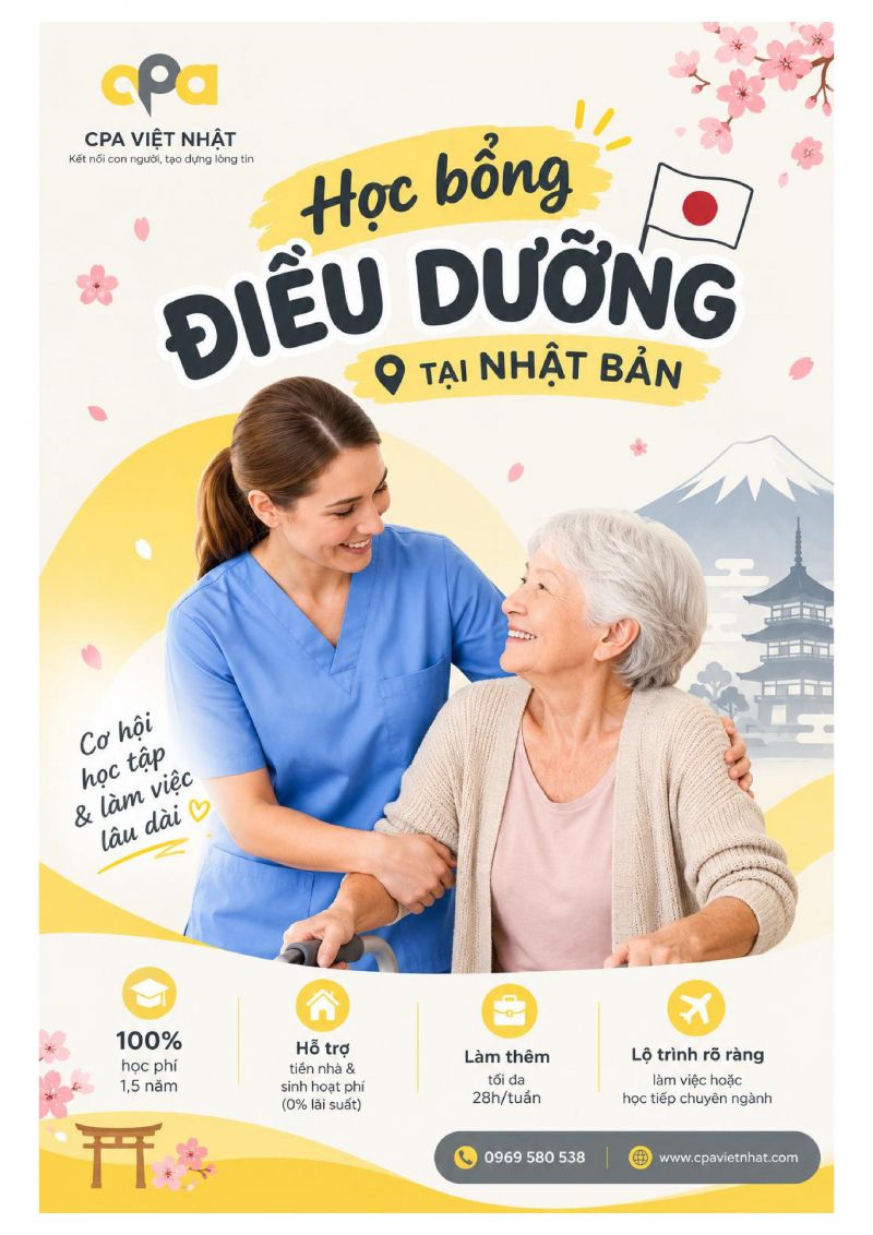 CHƯƠNG TR&Igrave;NH HỌC BỔNG ĐIỀU DƯỠNG&ndash; CƠ HỘI HỌC TẬP V&Agrave; L&Agrave;M VIỆC L&Acirc;U D&Agrave;I TẠI NHẬT BẢN