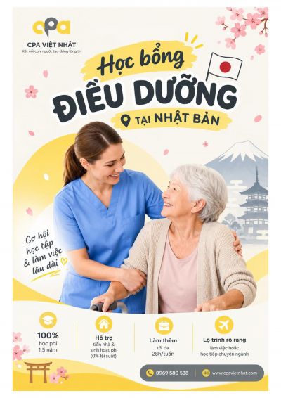 CHƯƠNG TR&Igrave;NH HỌC BỔNG ĐIỀU DƯỠNG&ndash; CƠ HỘI HỌC TẬP V&Agrave; L&Agrave;M VIỆC L&Acirc;U D&Agrave;I TẠI NHẬT BẢN