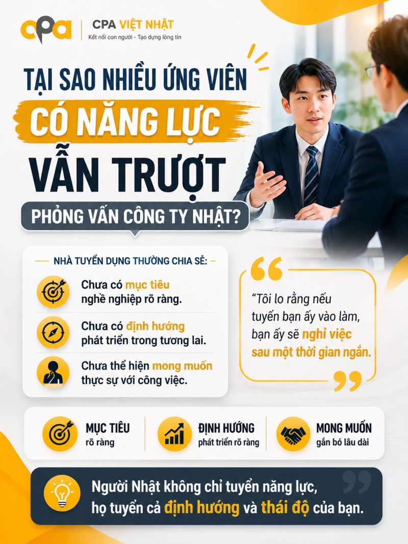 TẠI SAO NHIỀU ỨNG VI&Ecirc;N C&Oacute; NĂNG LỰC VẪN TRƯỢT PHỎNG VẤN C&Ocirc;NG TY NHẬT?