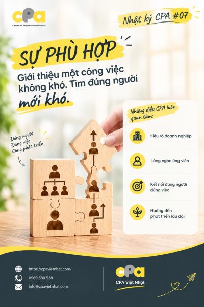 NHẬT K&Yacute; CPA #07 &ndash; SỰ PH&Ugrave; HỢP &ndash; T&Igrave;M Đ&Uacute;NG NGƯỜI, CHỌN Đ&Uacute;NG C&Ocirc;NG VIỆC