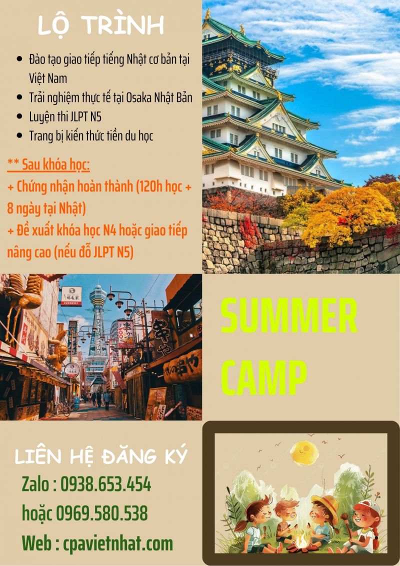 Osaka Summer Camp 2025 – Chinh phục tiếng Nhật và khám phá Nhật Bản